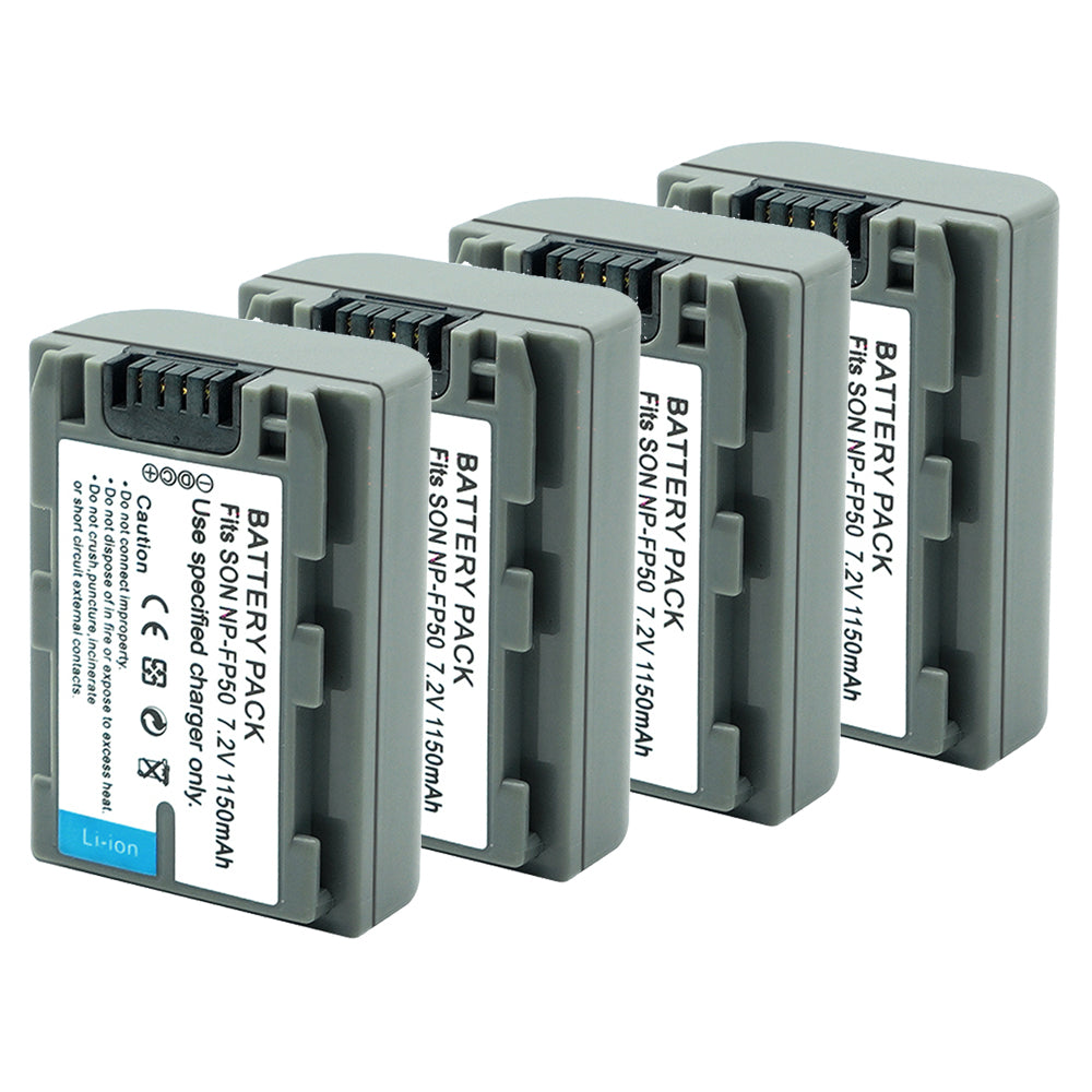 For Sony NP-FP50 Battery 1150mAh DCR-DVD103 DVD105 DVD202E DVD203 Camera Batteries
