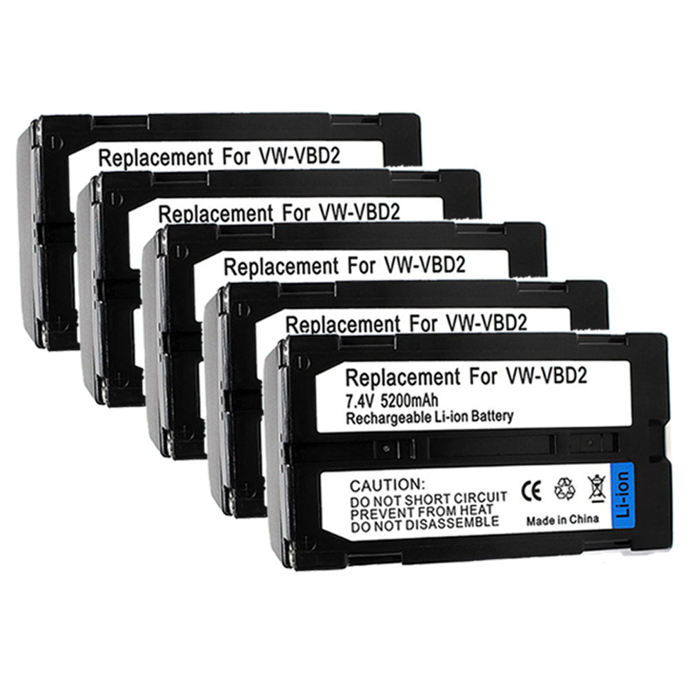 For JVC VW-VBD2 Battery Replacement  CGR-B202A, CGR-B/403 5200mAh Camera Batteries