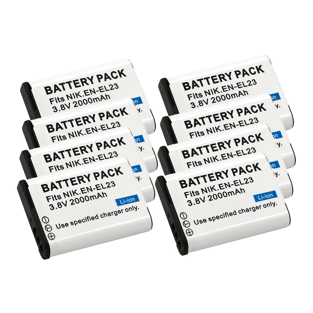 For Nikon EN EL23 Battery  Coolpix  P900 B700 P600 P610 P610s S810c P900s 2000mAh Camera Batteries