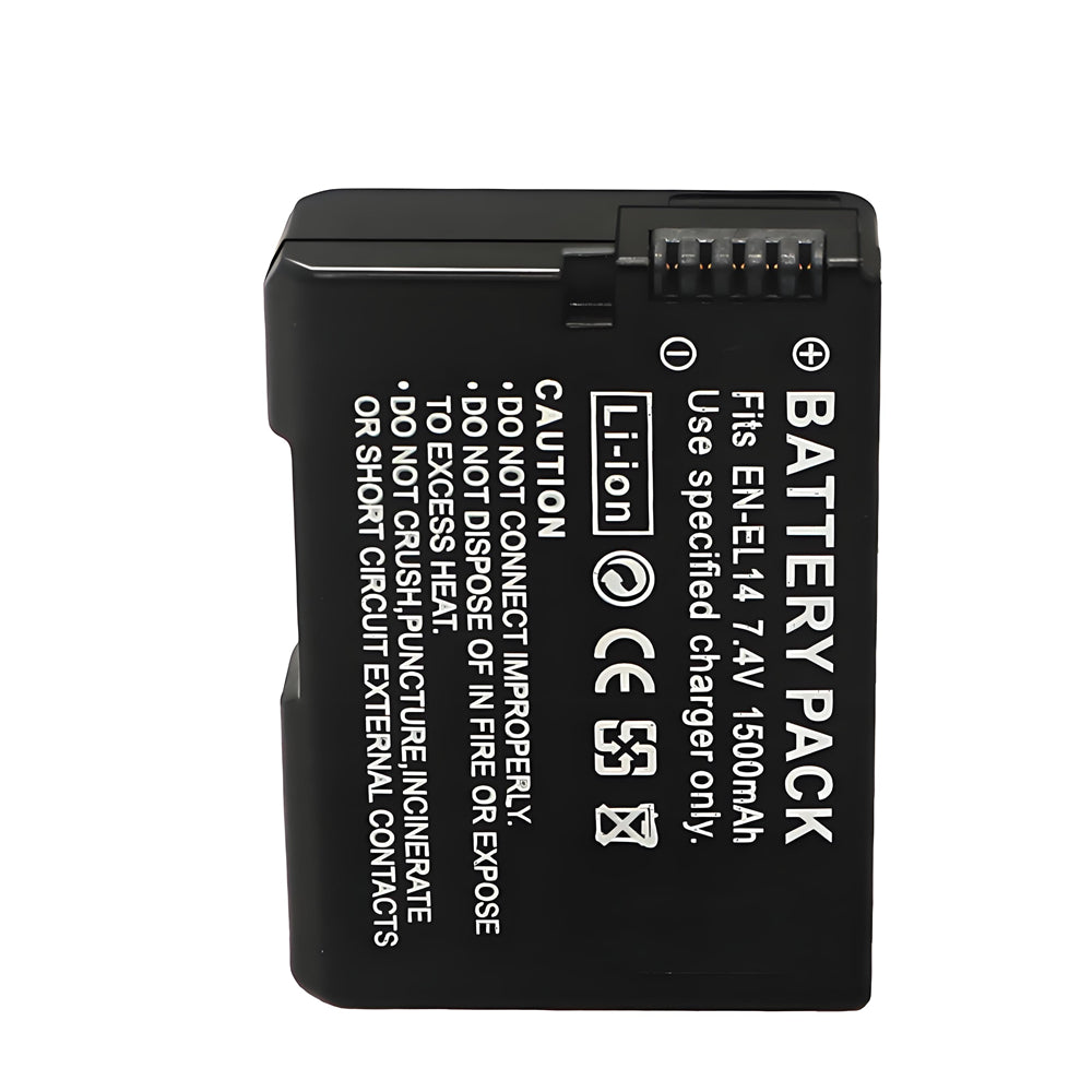 For Nikon EN-EL14 Battery Nikon D3300 DSLR D3400 DSLR D3500 DSLR D5100 DSLR D5200 DSLR 1500mAh Camera Batteries