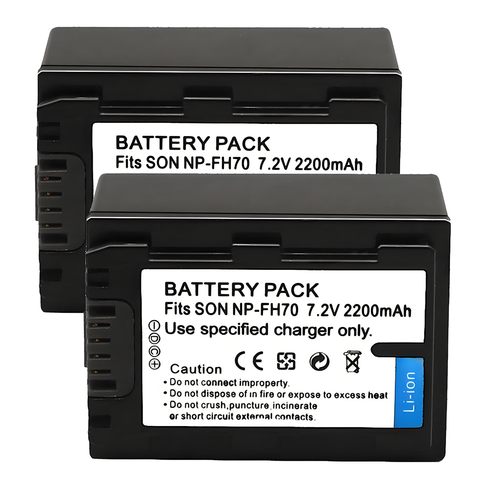 For Sony NP-FH70 H Series Battery DCR-DVD650 SR42 SR45 DCR-HC20 DCR-HC21 DCR-HC22 2200mAh Camera Batteries