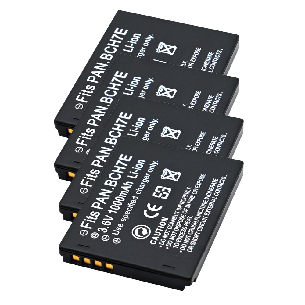 For Panasonic DMW-BCH7E Battery DMW-BCH7 DMW-BCH7PP DMC-FP1 DMCFP2 DMCFP3 1000mAh Camera Batteries