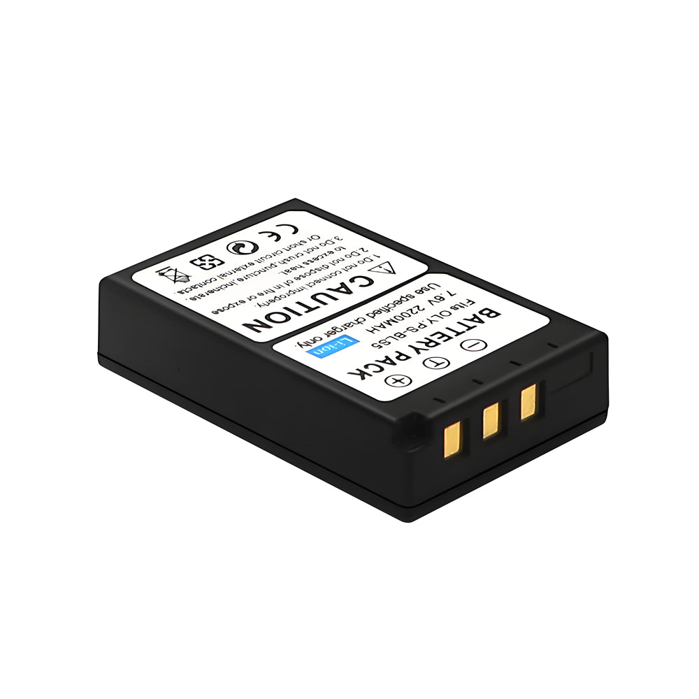 For Olympus BLS-5, BLS-50, PS-BLS5 Battery OM-D E-M10, Pen E-PL2, E-PL5 2200mAh Camera Batteries