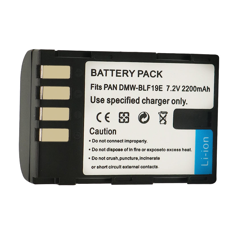 For Panasonic DMW-BLF19 Battery Lumix DMC-GH3, DMC-GH4, DC-GH5, DC-GH5S, DC-G9 2200mAh Camera Batteries
