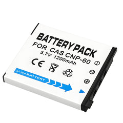 For Casio CNP60 NP-60 NP60  Battery EX-FS10 EX-S10 EX-S12 EX-Z9 EX-Z19 1200mAh Camera Batteries